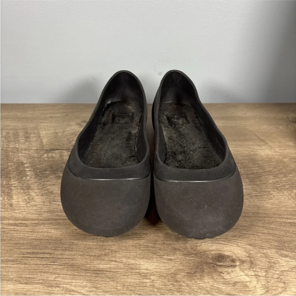 Crocs Mammoth Women’s Size 9 Shoes Black Fur Lined Comfort Flats - Picture 5 of 11